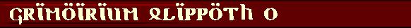  Grimoirium Qlippoth 0 